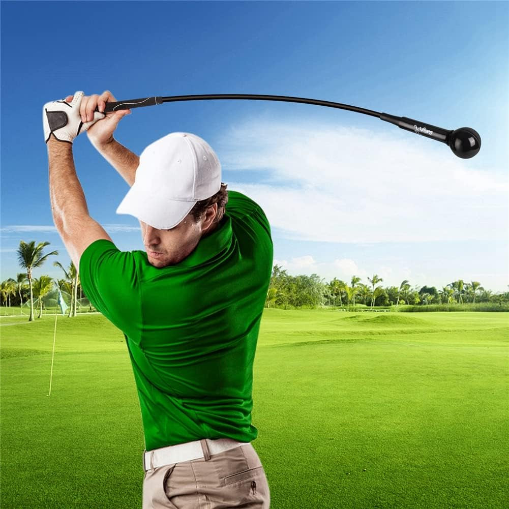 Golf Training Aid Stick - Professional Swing Tempo Trainer for Strength, Balance, and Flexibility (48 Inch)