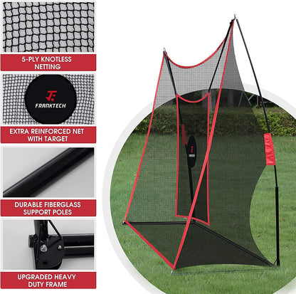 Heavy-Duty Golf Practice Net with High-Impact Chipping Target, Includes Carry Bag and Golf Balls for Indoor and Outdoor Use