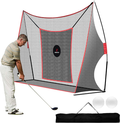 Heavy-Duty Golf Practice Net with High-Impact Chipping Target, Includes Carry Bag and Golf Balls for Indoor and Outdoor Use