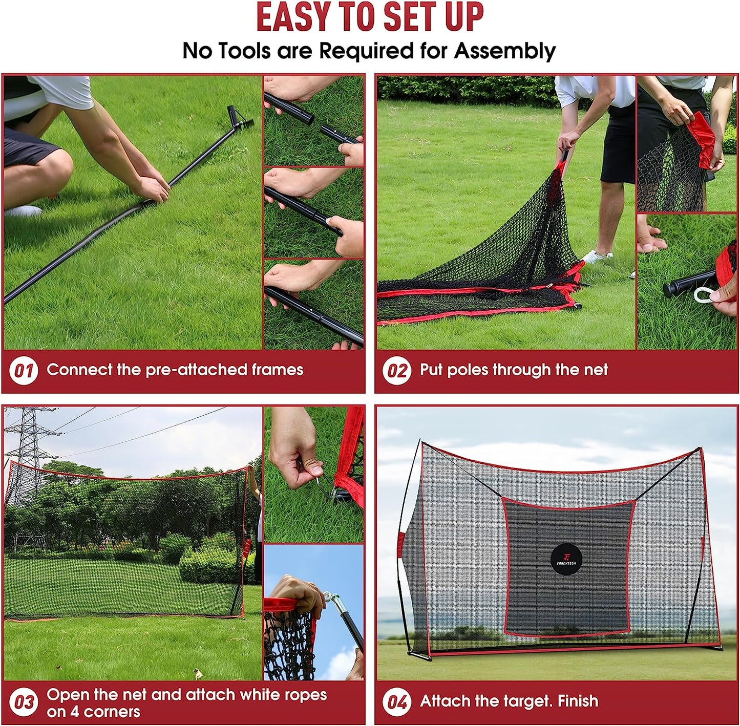 Heavy-Duty Golf Practice Net with High-Impact Chipping Target, Includes Carry Bag and Golf Balls for Indoor and Outdoor Use
